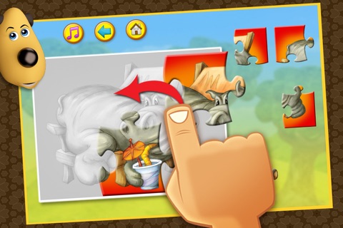 Happy Bernard's puzzles for kids. Animals from ZOO. Free screenshot 3