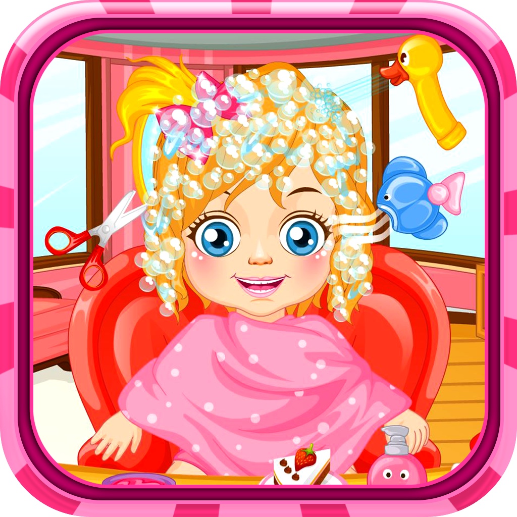Casual baby game - Hair salon and baby caring game icon