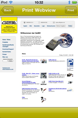 GeBE Printer Tool screenshot 2