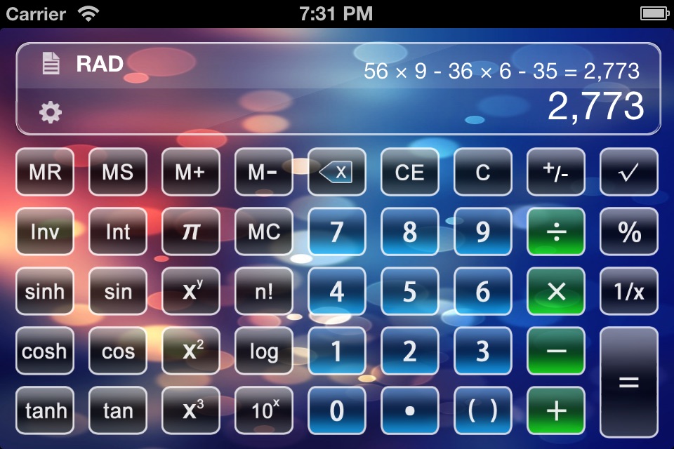 Calculator X Free - Advanced Scientific Calculator with Formula Display & Notable Tape screenshot 2
