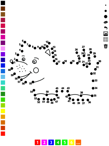 子どもたちのための番号でペイント。 塗り絵、 動物、熊、犬、馬、豚、ウサギ及びラットのドット、ゲームや演習を接続します。学ぶためのゲームやパズル、塗料や カウントのおすすめ画像2