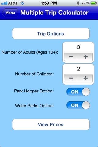 WDW Ticket Calculator - Walt Disney World Ticket Prices screenshot 3