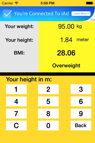 *myBMI screenshot 2