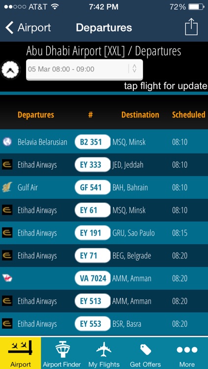 Abu Dhabi Airport - Flight Tracker AUH Etihad