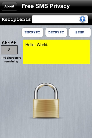 SMS Cipher Privacy - Free screenshot 2