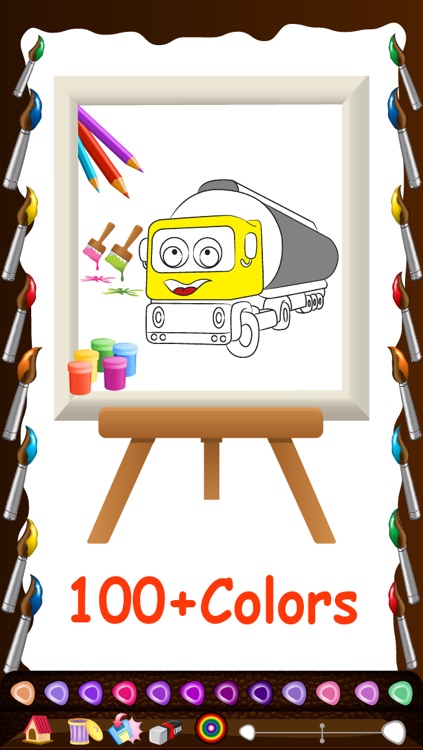 Kids Rainbow Car Coloring