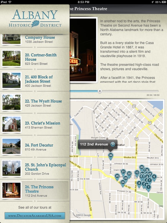 Albany Historic Walking Tour for iPad - City of Decatur, AL screenshot-3
