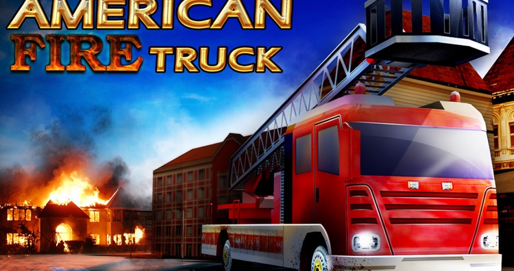 American fire truck parking 3D