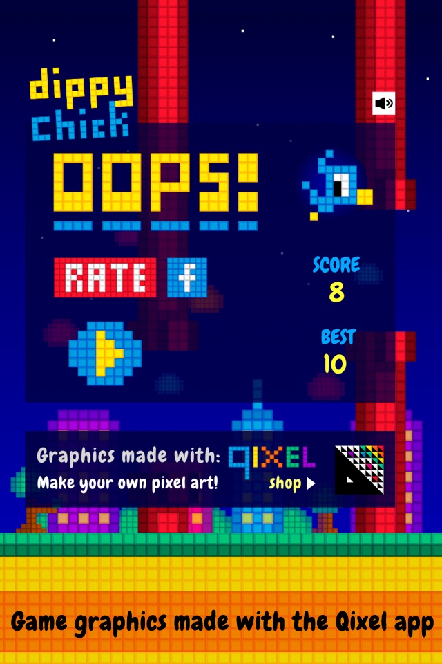 Dippy Chick - Pixel Bird Flyer by Qixel screenshot 4