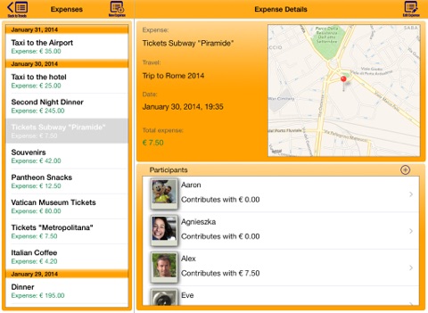 Share Travel Expense HD Free screenshot 2