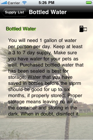 Hurricane Supply List screenshot 2