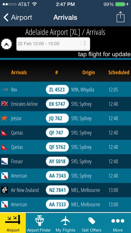 Adelaide Airport-Flight Tracker