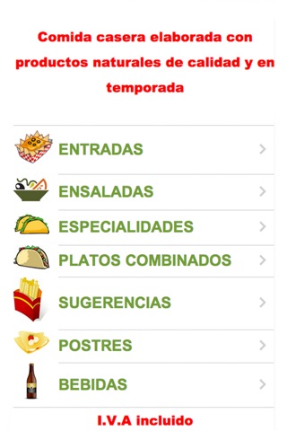 Cantina mexicana tacos screenshot 2