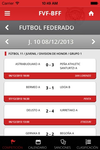 Federación Vizcaína de Fútbol screenshot 4