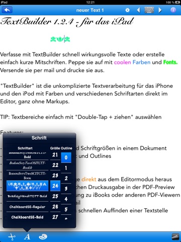 TextBuilder - für das iPad screenshot 2