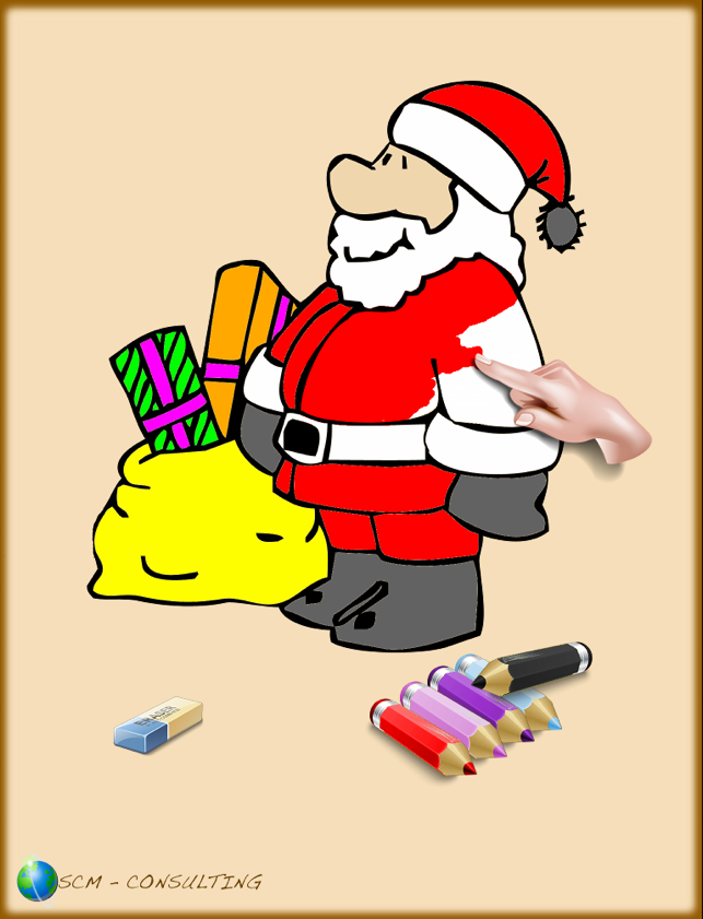 24 Navidad Dibujos Para Colorear Para Los Ninos Para Ipad Con Santa Claus Arboles De Navidad Duendes Y Mas Gratis En App Store