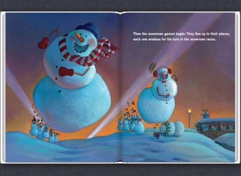 snowmen at night book open