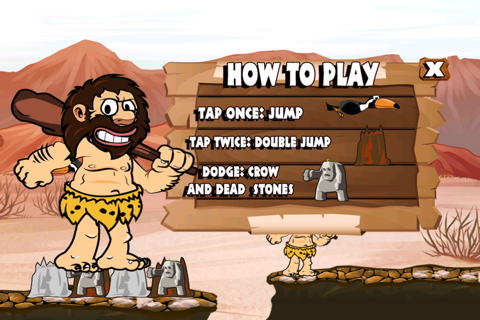 Adventures Of Running Cave-man Free Fun Wild Crazy Games screenshot 2
