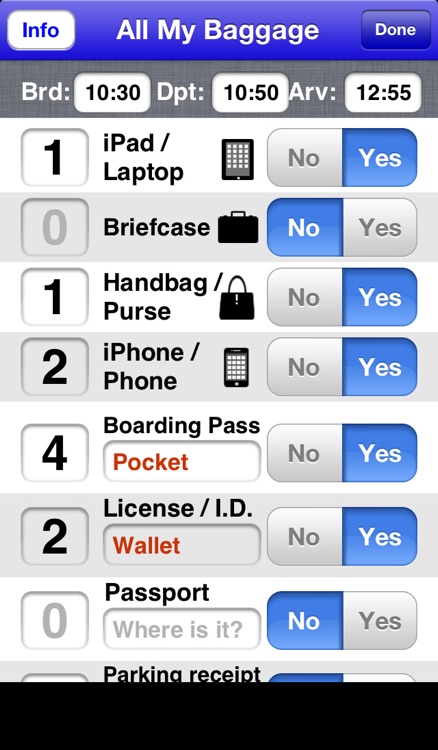 All My Baggage • Airport / Train Station Travel Checklist