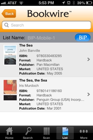 Bookwire screenshot 2