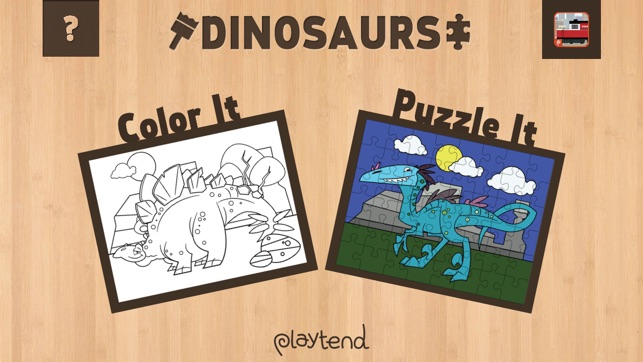 Color It Puzzle It: Dinosaurs Lite