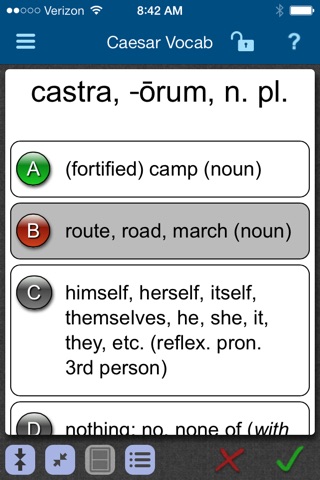 Caesar: Selections from his Commentarii De Bello Gallico Vocabulary Flashcards screenshot 2