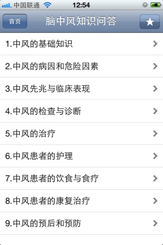 脑中风知识问答 screenshot 2