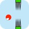 Flappy Red Ball - Bouncing Through Spikes