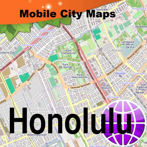 Honolulu Street Map. icon