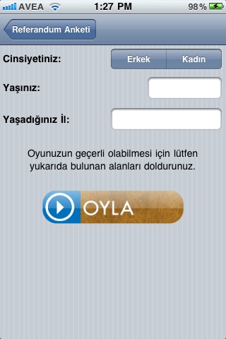 Referandum Anketi screenshot 2