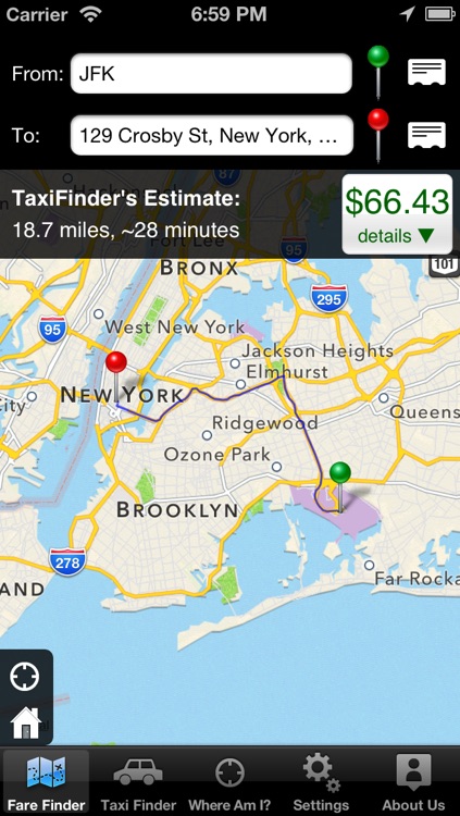 Taxi Finder by TaxiFareFinder.com