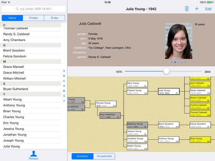 LiveHistory genealogy