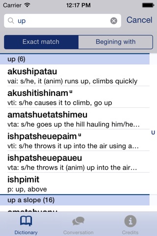 Innu Dictionary screenshot 3