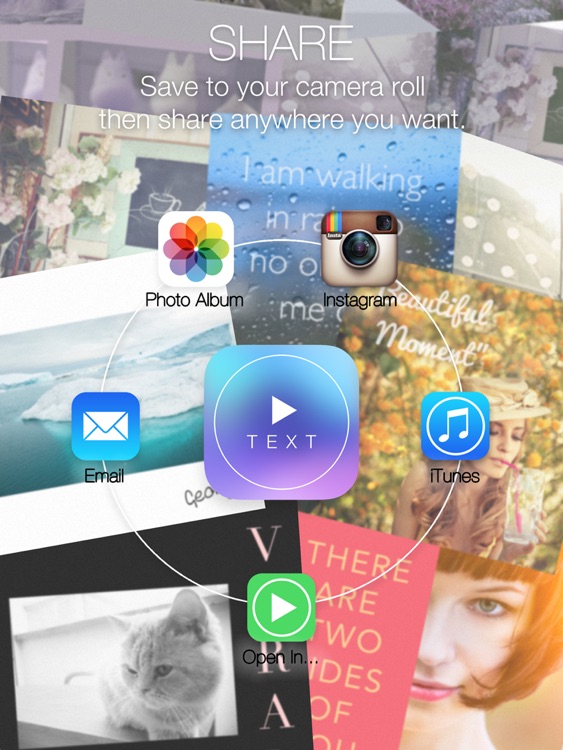 Text on Video Square - Turn Your Caption Phrase or Quote into Stylish Videos Text Designs with Background Music and Share to Instagram in Square Size screenshot-4