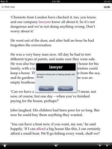 Chemical Secret: Oxford Bookworms Stage 3 Reader (for iPad) screenshot 3