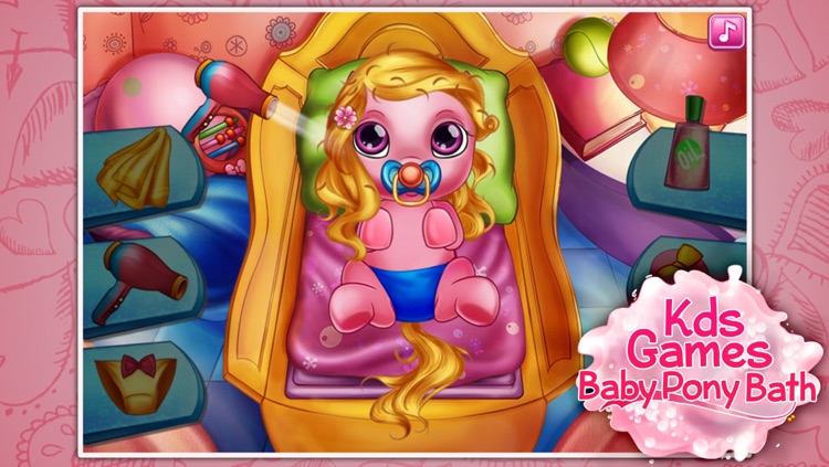 Kids Games：Baby Pony Bath