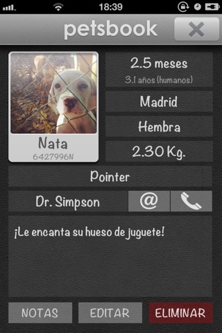 Petsbook screenshot 2