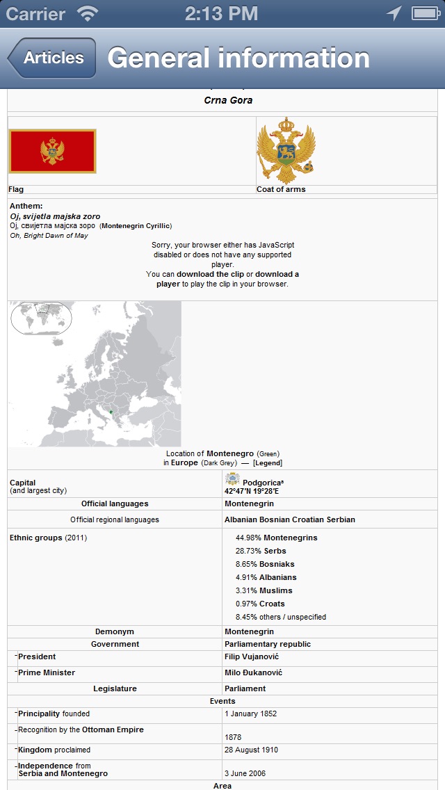Montenegro Offline Map Screenshot 5