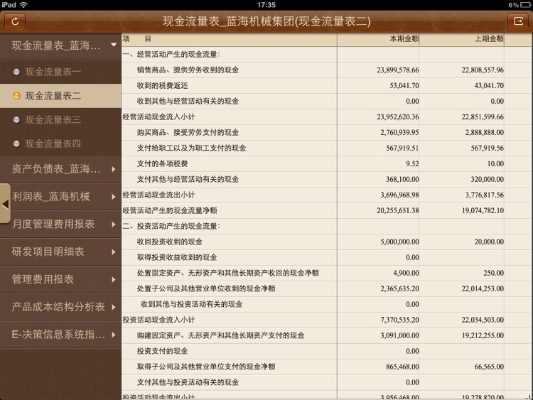 K/3财务报表 for iPad