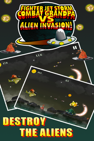 Fighter Jet Storm-Combat Grandpa vs Alien Invasion screenshot 2