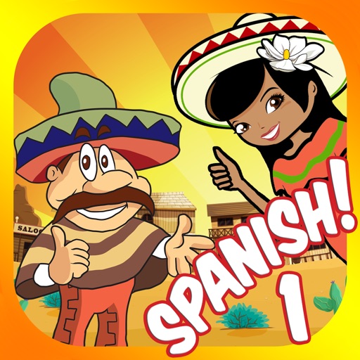 Learn Spanish Words 1 Free: Vocabulary Lessons Flash Cards Game for Beginners Icon