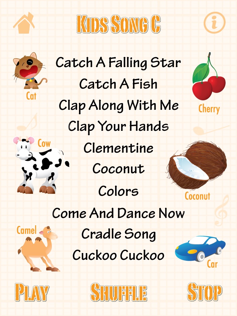 Kids Song C for iPad - Babies Learn English Words & Child English Songs screenshot 2