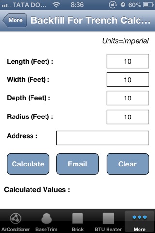 Backfill for Trench Calculator screenshot 2