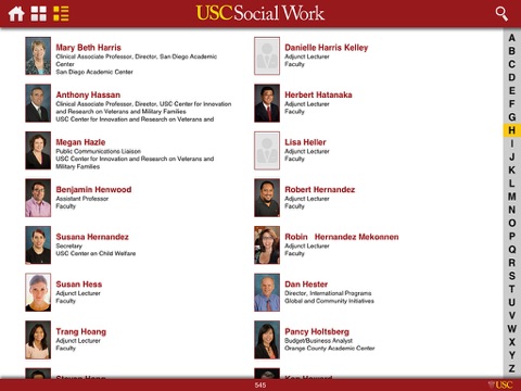 USC School of Social Work Directory screenshot 4