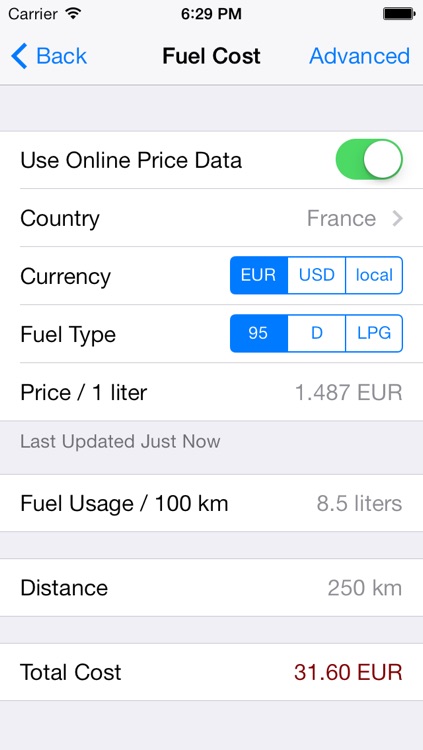 Fuels Calculator