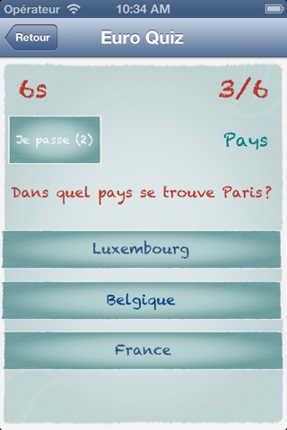 EURO QUIZ Pays Capitales Monnaies - COMPLET screenshot 2