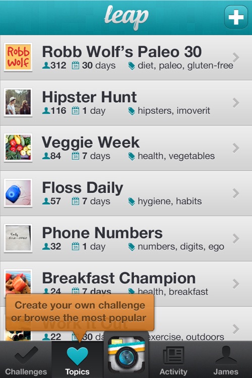 Leap - Join group challenges for motivation and encouragement to reach your goals!