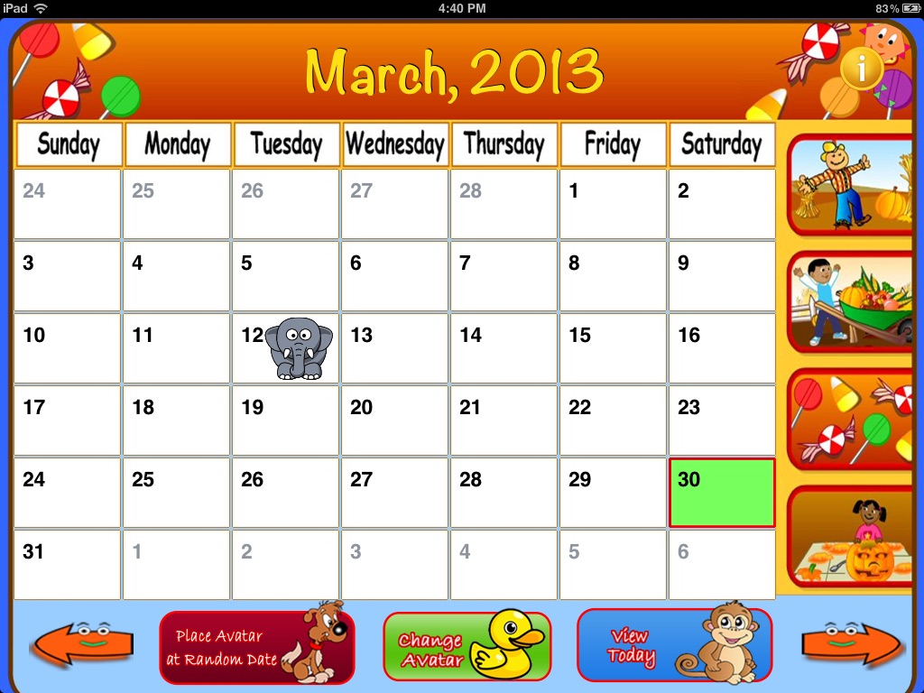 Calendar Trainer Lite screenshot 2