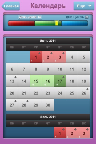 Period Pace: menstrual cycle log screenshot 2