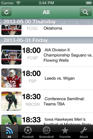 iSports TV Guide screenshot 2